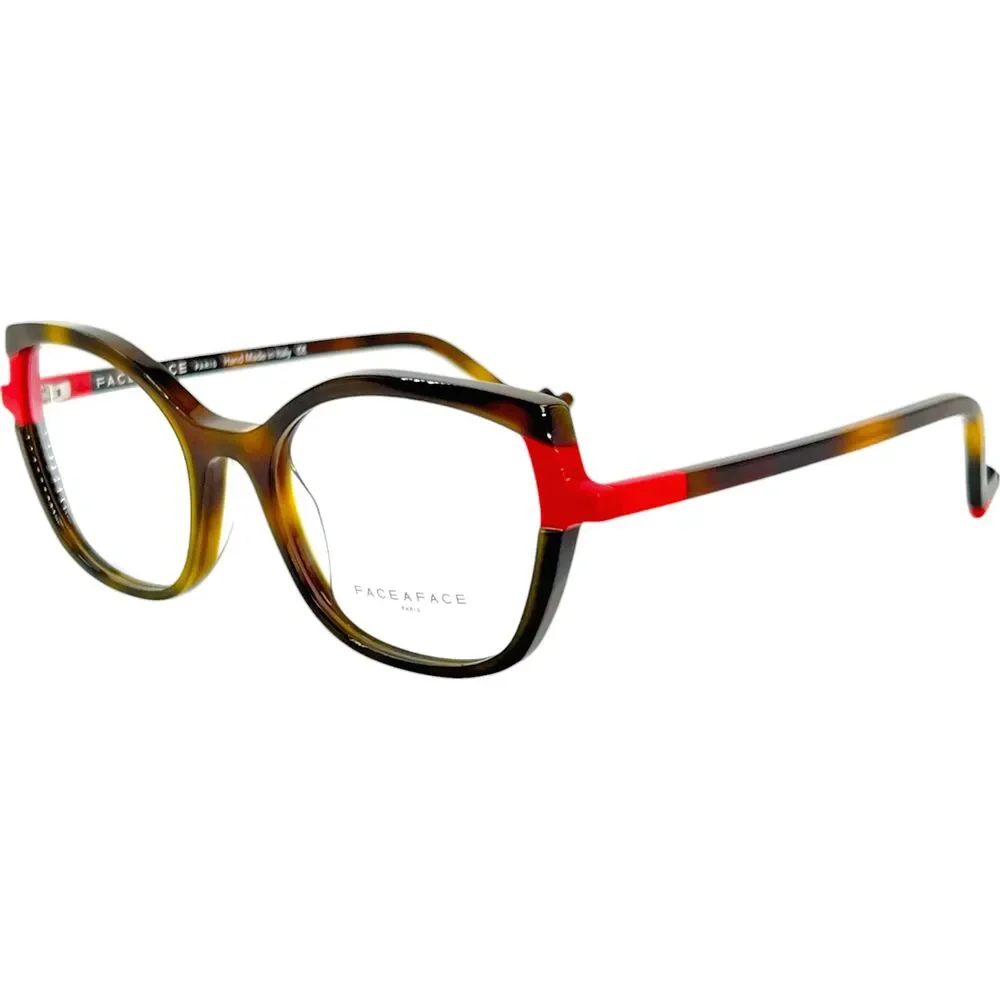 Face A Face Bocca Tweet 1 Womens Plastic Eyeglass Frame 238 Havana 51-18 Italy